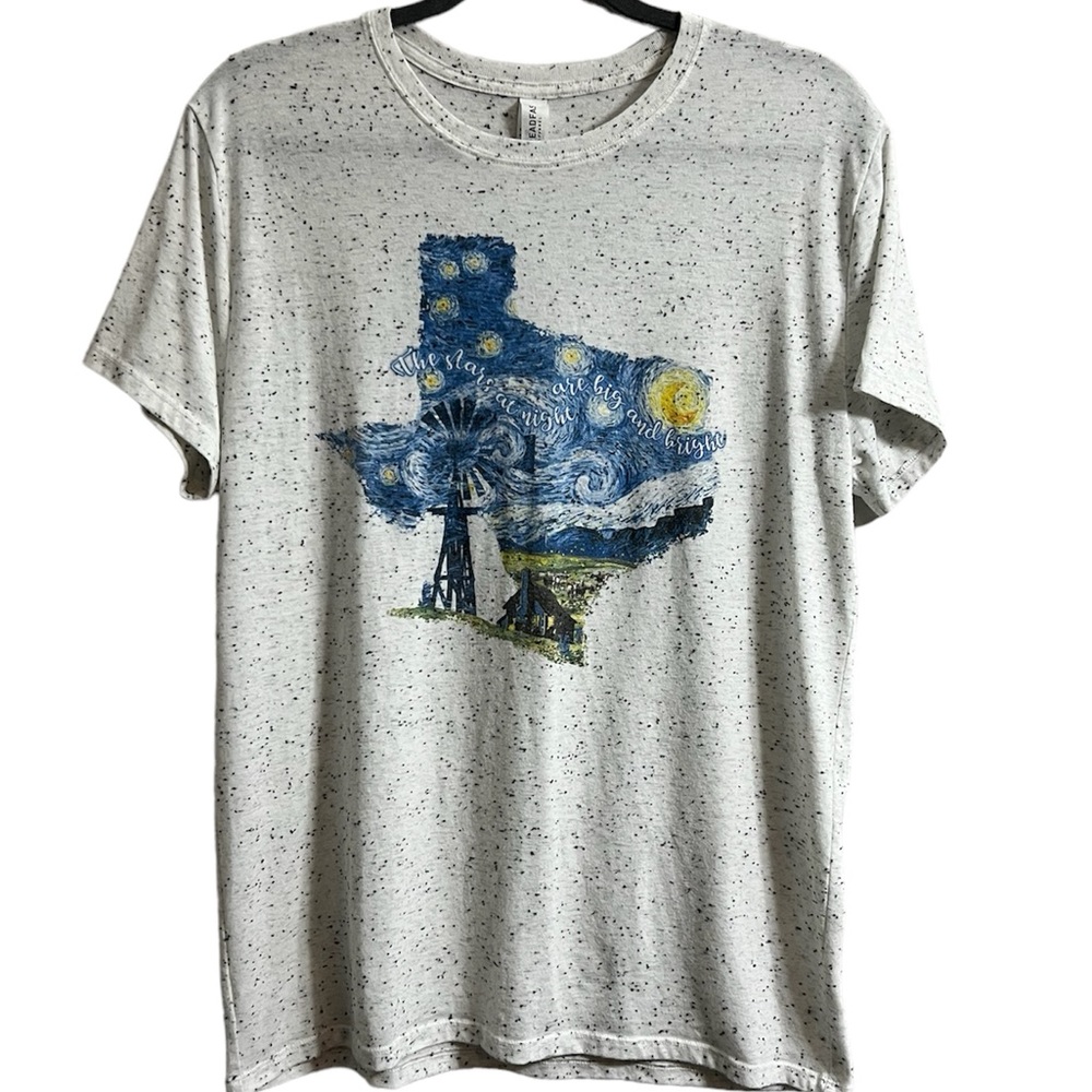 Gray and Black Graphic Short Sleeve Tee